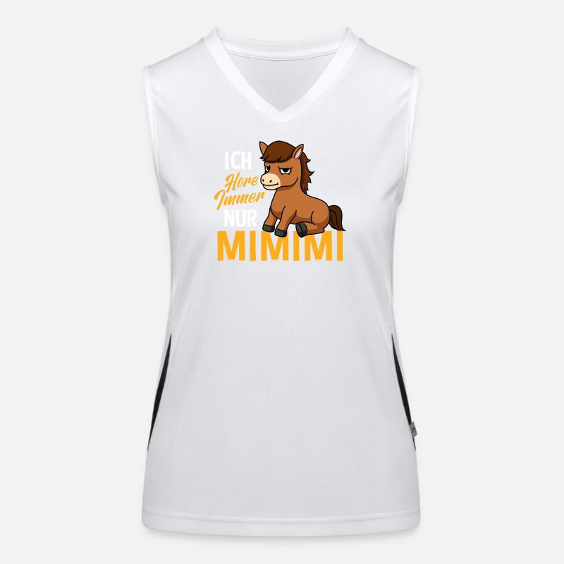 Ich Höre Immer Nur Ein Mimimi Pferd Funktionelles Kontrast-Tank Top für Frauen