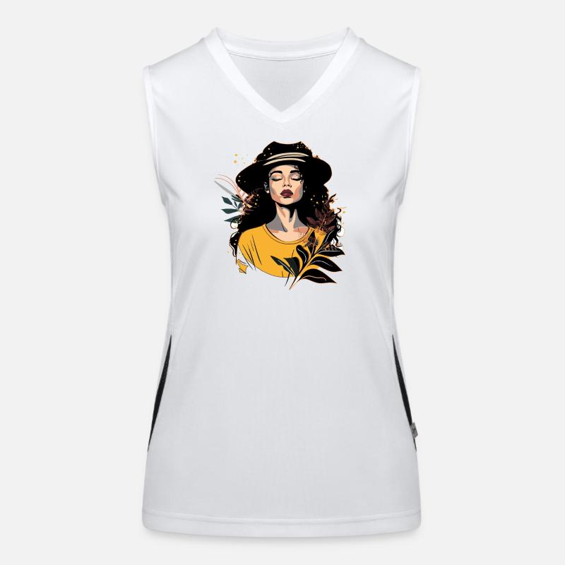 Woman's face Women's Functional Contrast Tank Top