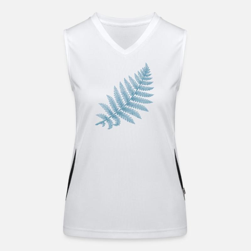 Fern Silhouette Design for Nature Lovers Débardeur respirant contrasté Femme