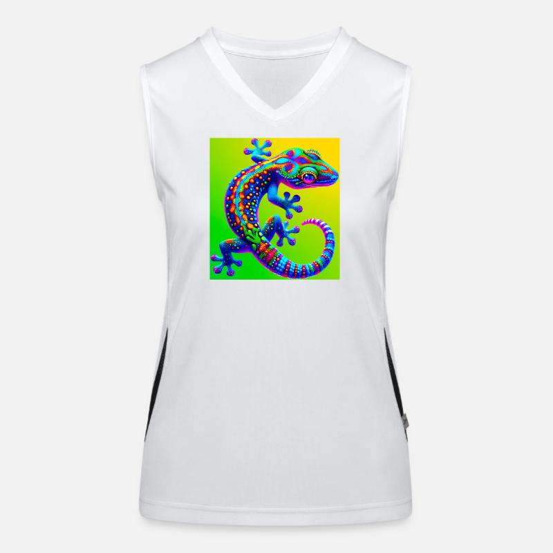 Gecko Funktionelles Kontrast-Tank Top für Frauen