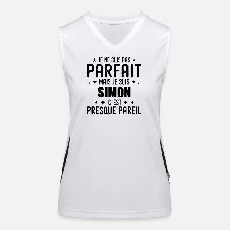 Simon: authentic, imperfect, top, perfection Women's Functional Contrast Tank Top