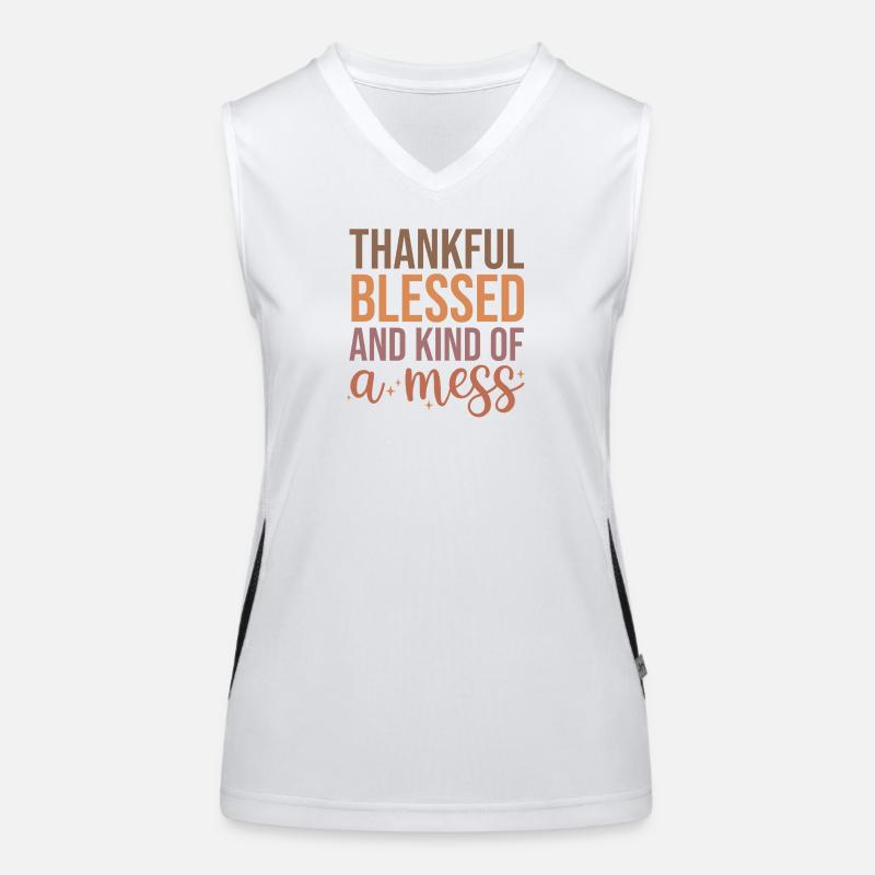 Dankbarkeit und Rede der Liebe Design Funktionelles Kontrast-Tank Top für Frauen
