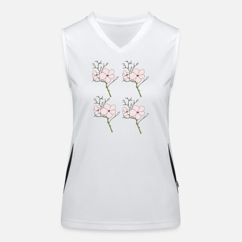 Wildrosen Funktionelles Kontrast-Tank Top für Frauen