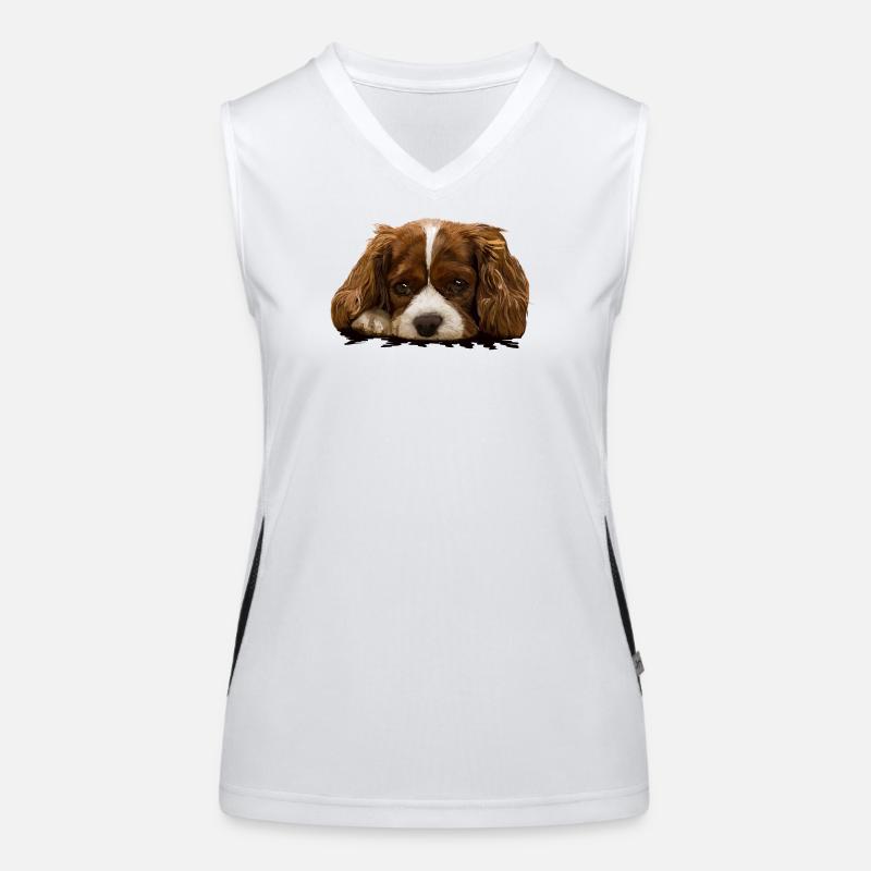 Spaniel Funktionelles Kontrast-Tank Top für Frauen