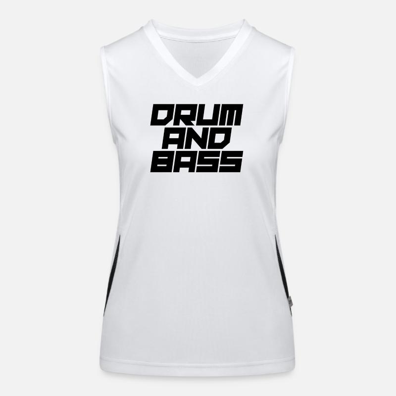 Conception audacieuse du logo Drum and Bass Débardeur respirant contrasté Femme