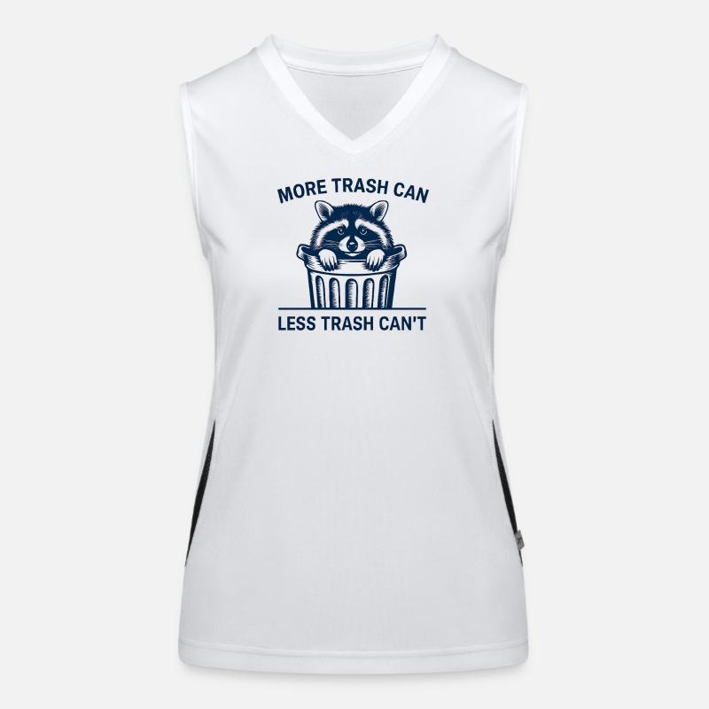 Waschbär Spruch Müll Humor Lustig Geschenkidee Funktionelles Kontrast-Tank Top für Frauen
