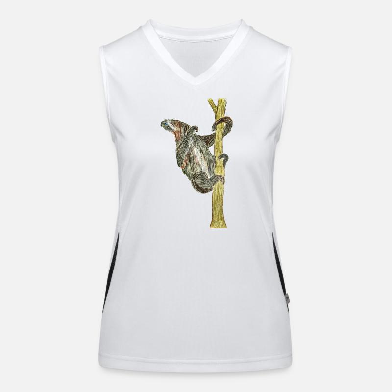 Affen-Artwork auf Baum Funktionelles Kontrast-Tank Top für Frauen