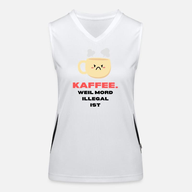 "Coffee because murder is illegal" Coffee lovers Women's Functional Contrast Tank Top