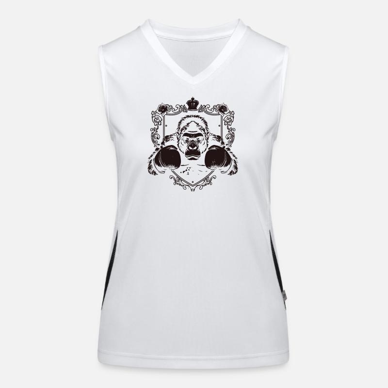 Gorilla with fighting pose Women's Functional Contrast Tank Top