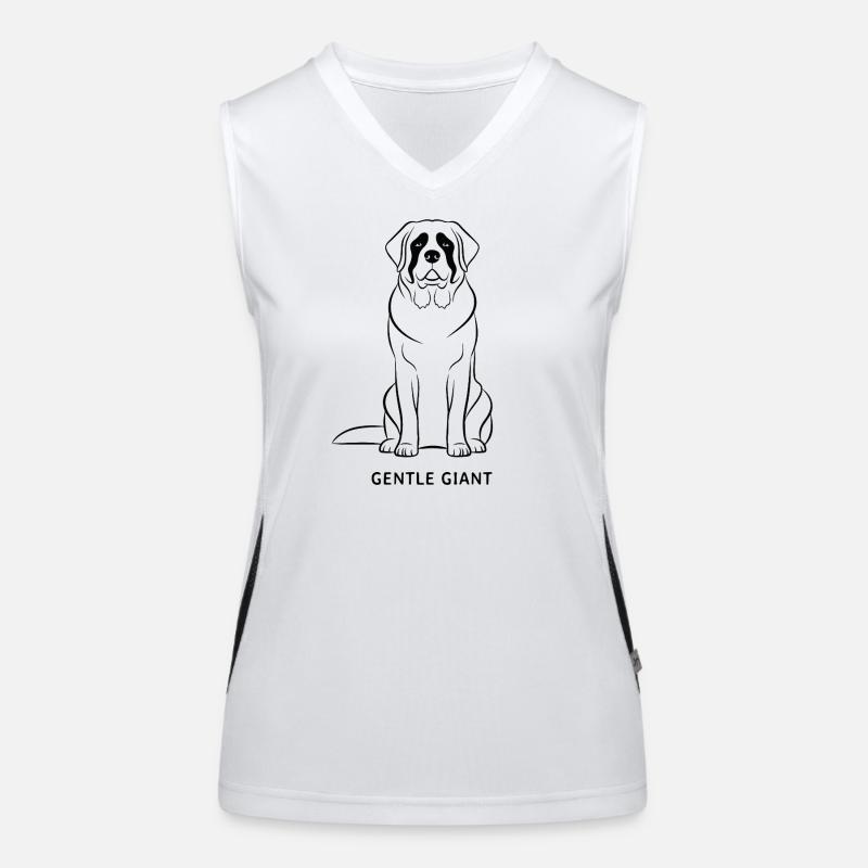 Saint Bernard, propriétaire de chien géant doux Débardeur respirant contrasté Femme