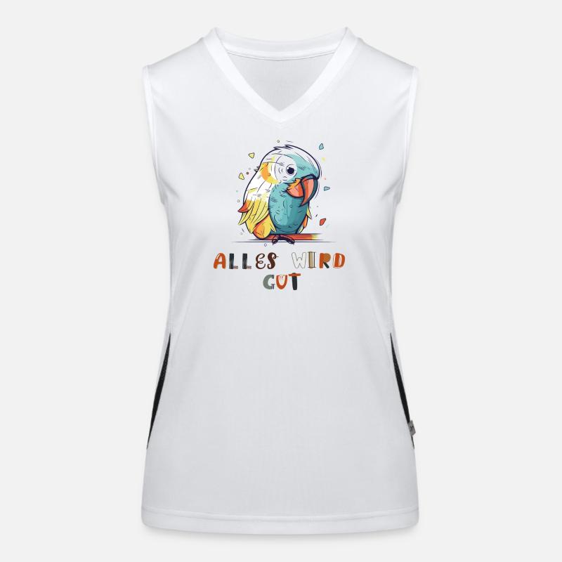Bunter Papagei, alles wird gut Funktionelles Kontrast-Tank Top für Frauen