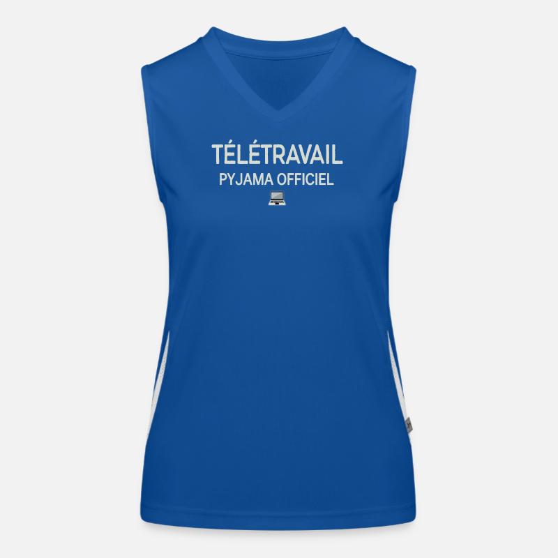 Offizielle Pyjama-Telearbeit Funktionelles Kontrast-Tank Top für Frauen