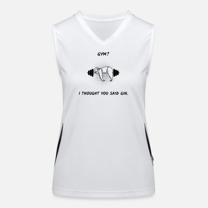 Fitnessstudio? Ich dachte, du hättest Gin gesagt. Funktionelles Kontrast-Tank Top für Frauen