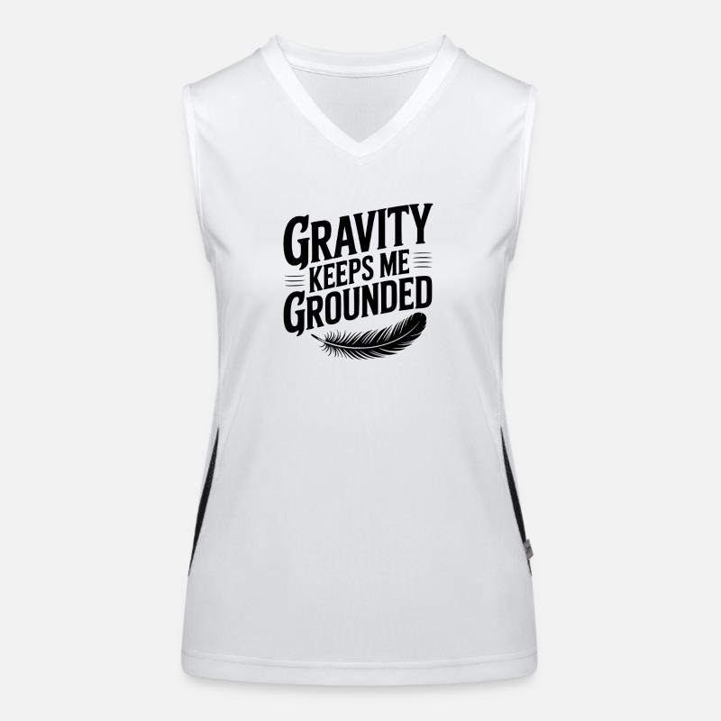 Gravity Keeps Me Grounded Women's Functional Contrast Tank Top