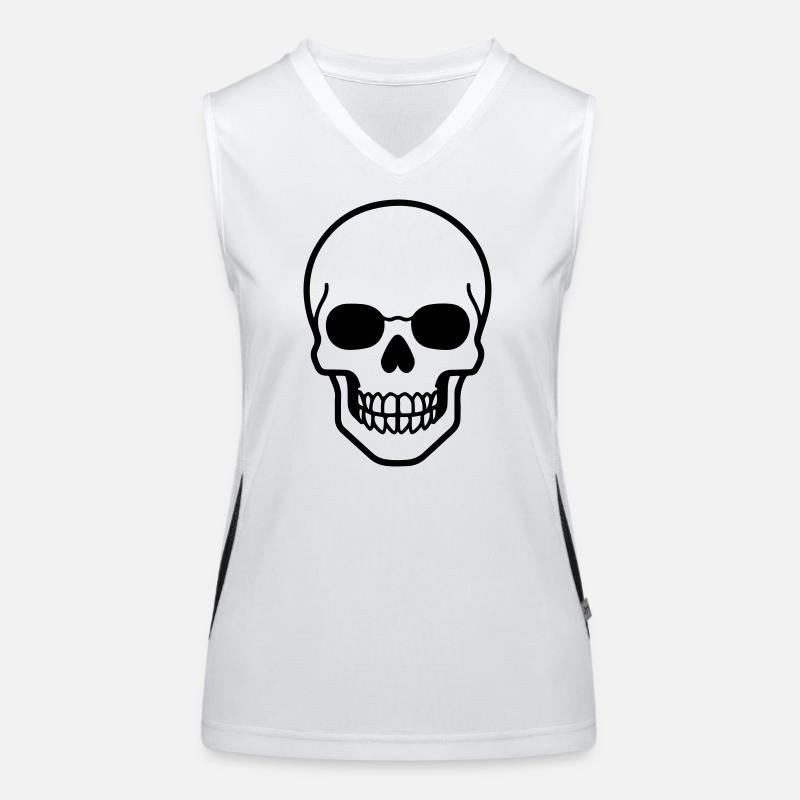 Skeleton Comic Women's Functional Contrast Tank Top