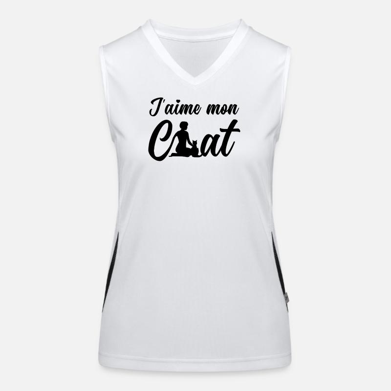 I LOVE MY CAT! Women's Functional Contrast Tank Top