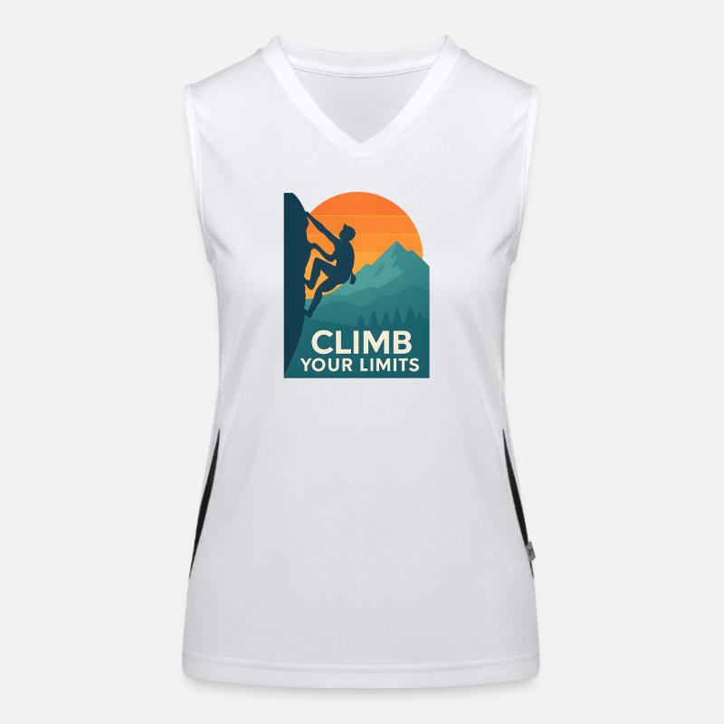  Climb Your Limits – Klettern & Bouldern Funktionelles Kontrast-Tank Top für Frauen