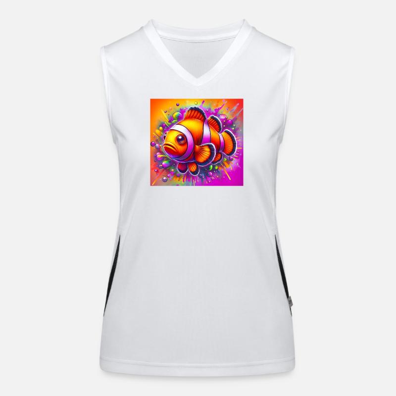 Clownfisch Funktionelles Kontrast-Tank Top für Frauen