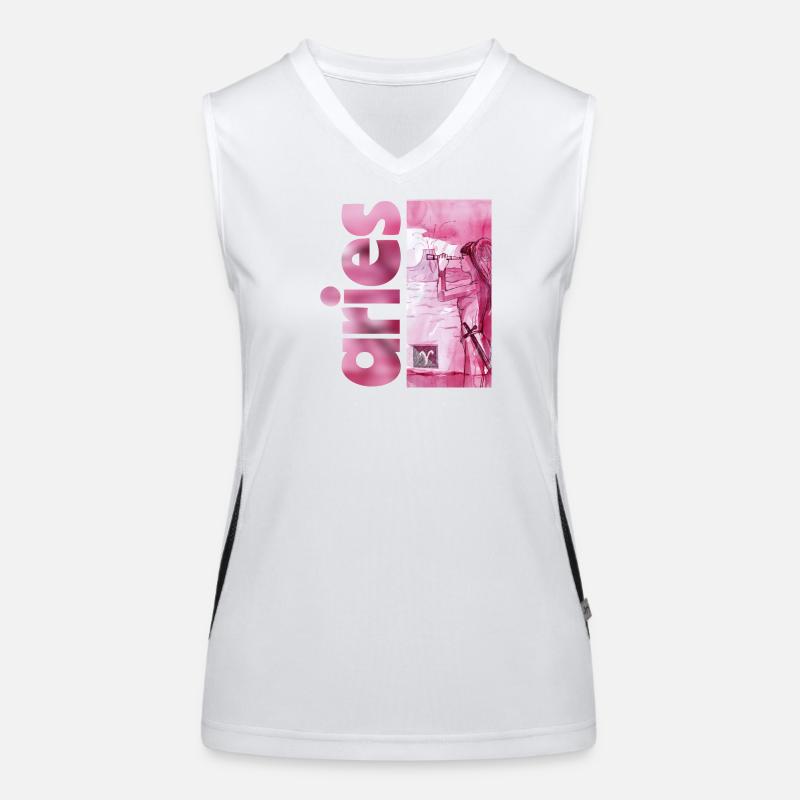  Sternzeichen Widder Funktionelles Kontrast-Tank Top für Frauen