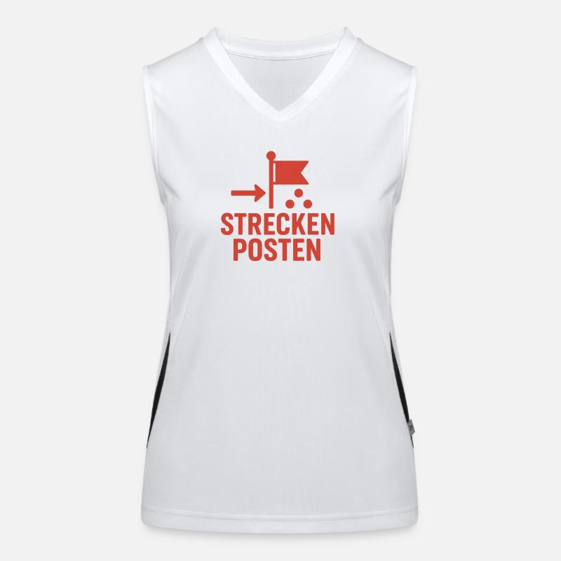 Balise avec drapeau et points Débardeur respirant contrasté Femme