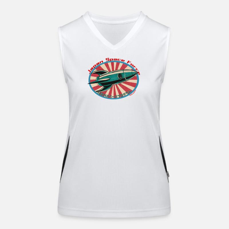 Retro Space Rocket - Japan Space Force Funktionelles Kontrast-Tank Top für Frauen