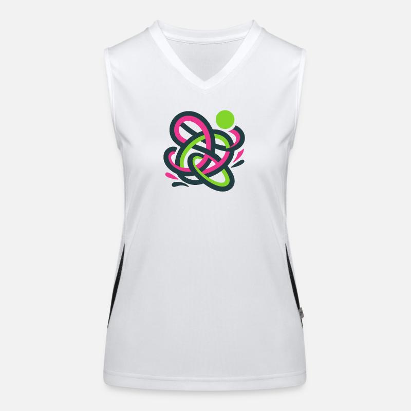 Abstrakter bunter Knäuel Funktionelles Kontrast-Tank Top für Frauen