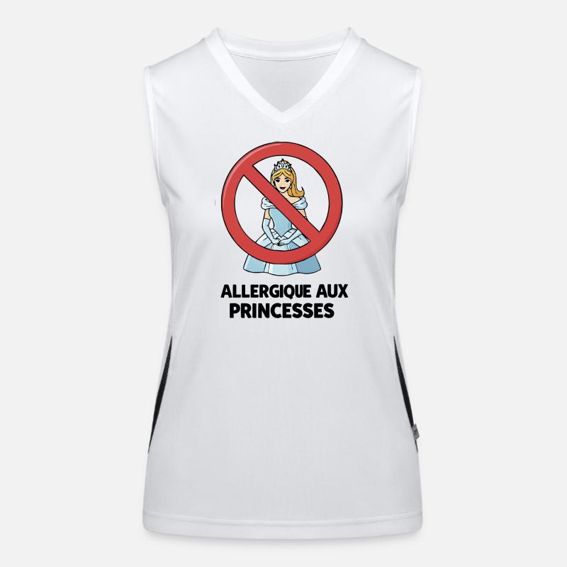 Allergic To Princesses - Humorous Chieuse Caprice Women's Functional Contrast Tank Top