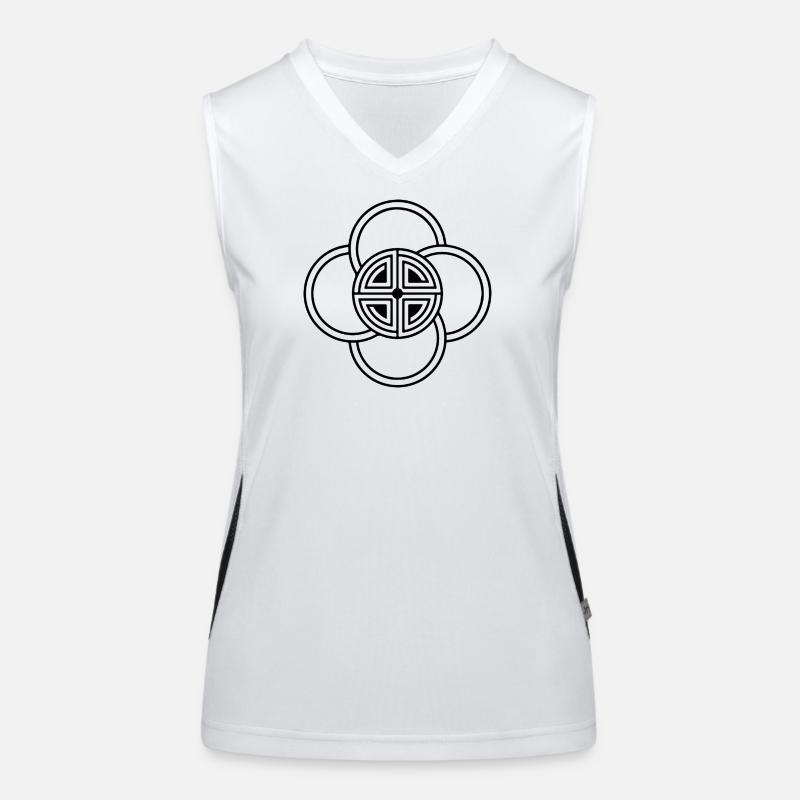 Heiliges Harmonie-Knoten-Design Funktionelles Kontrast-Tank Top für Frauen