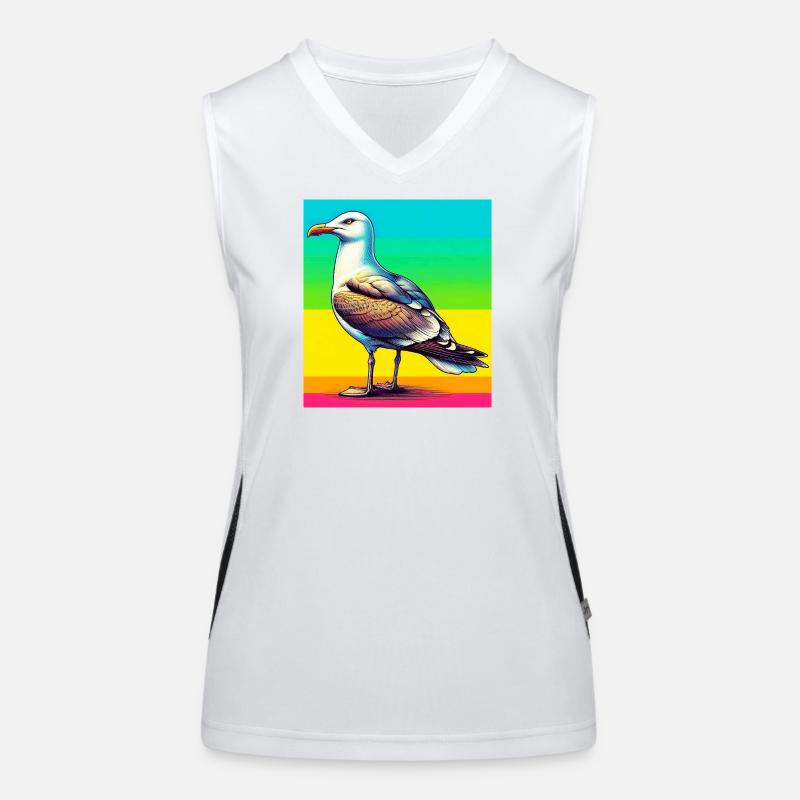 Möwe Funktionelles Kontrast-Tank Top für Frauen