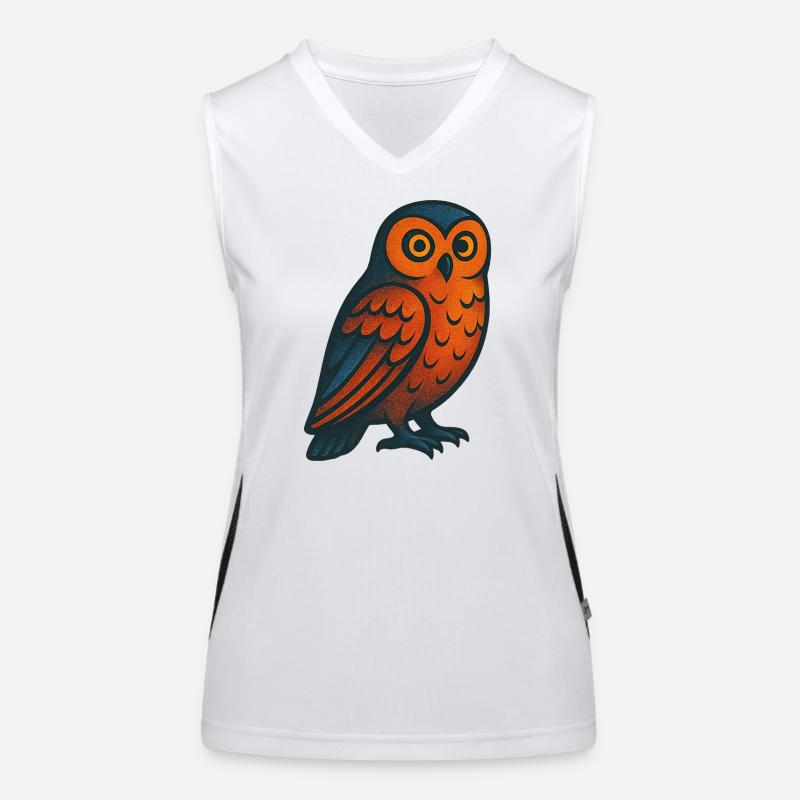 Eule mit Muster Funktionelles Kontrast-Tank Top für Frauen