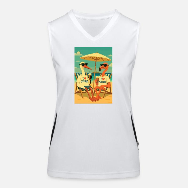 Birds in summer climates Women's Functional Contrast Tank Top