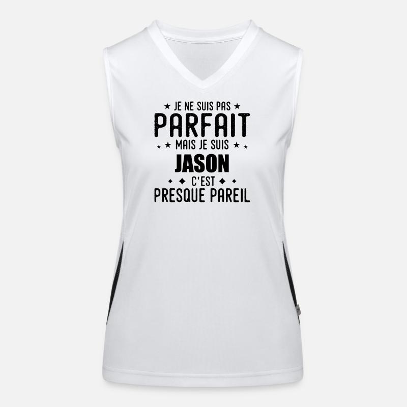 Jason: authentic, imperfect, top, perfection Women's Functional Contrast Tank Top