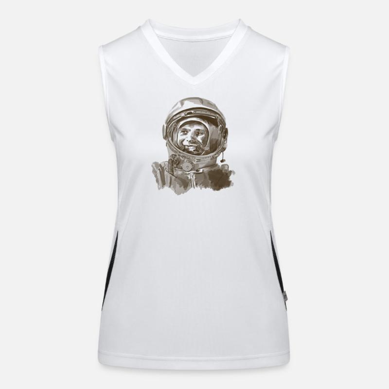Aesthetic cosmonaut print Women's Functional Contrast Tank Top