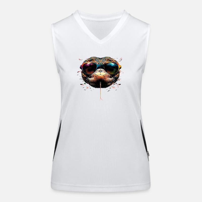 Schlange Python Kobra Klapperschlange Schlangen Funktionelles Kontrast-Tank Top für Frauen