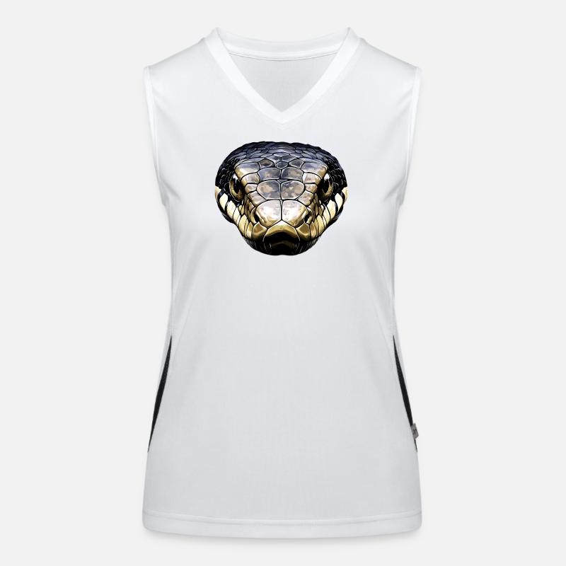 Schlange Python Kobra Klapperschlange Schlangen Funktionelles Kontrast-Tank Top für Frauen