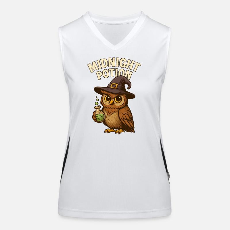 Witch Owl – Magic Potion at Midnight Women's Functional Contrast Tank Top