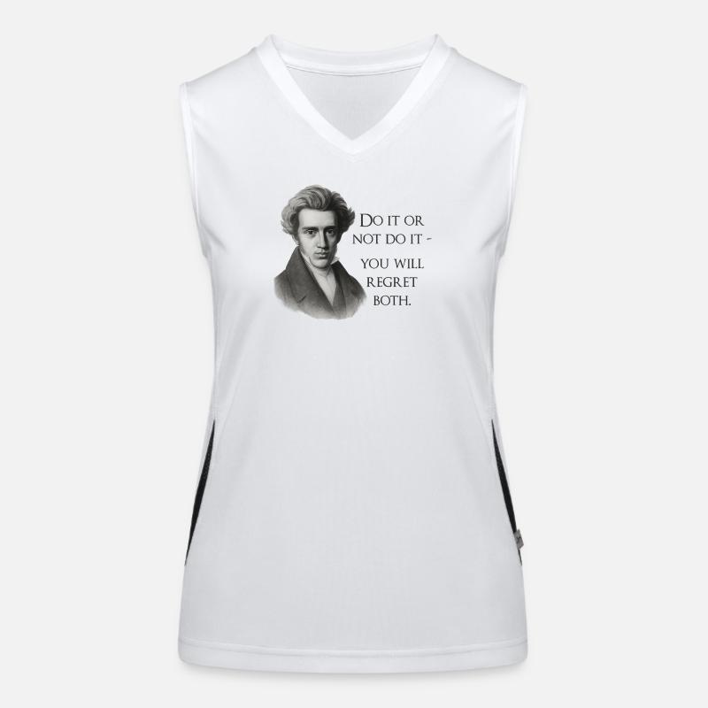 Kierkegaard Quote: Do it or not do it Women's Functional Contrast Tank Top