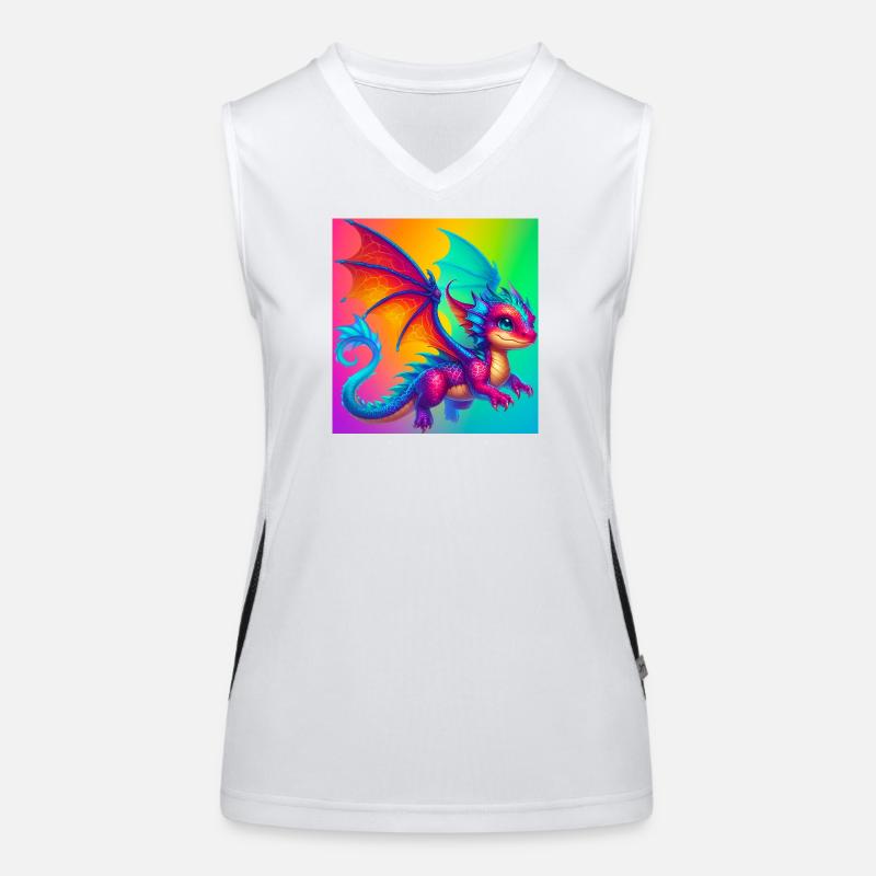 Drache Funktionelles Kontrast-Tank Top für Frauen
