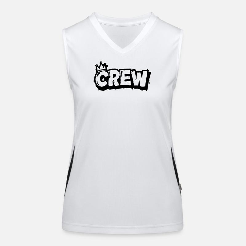 Crew Graffiti Funktionelles Kontrast-Tank Top für Frauen