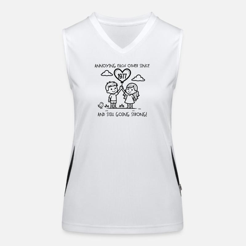 Jahrestag der gegenseitigen Belästigung seit 1977 Funktionelles Kontrast-Tank Top für Frauen