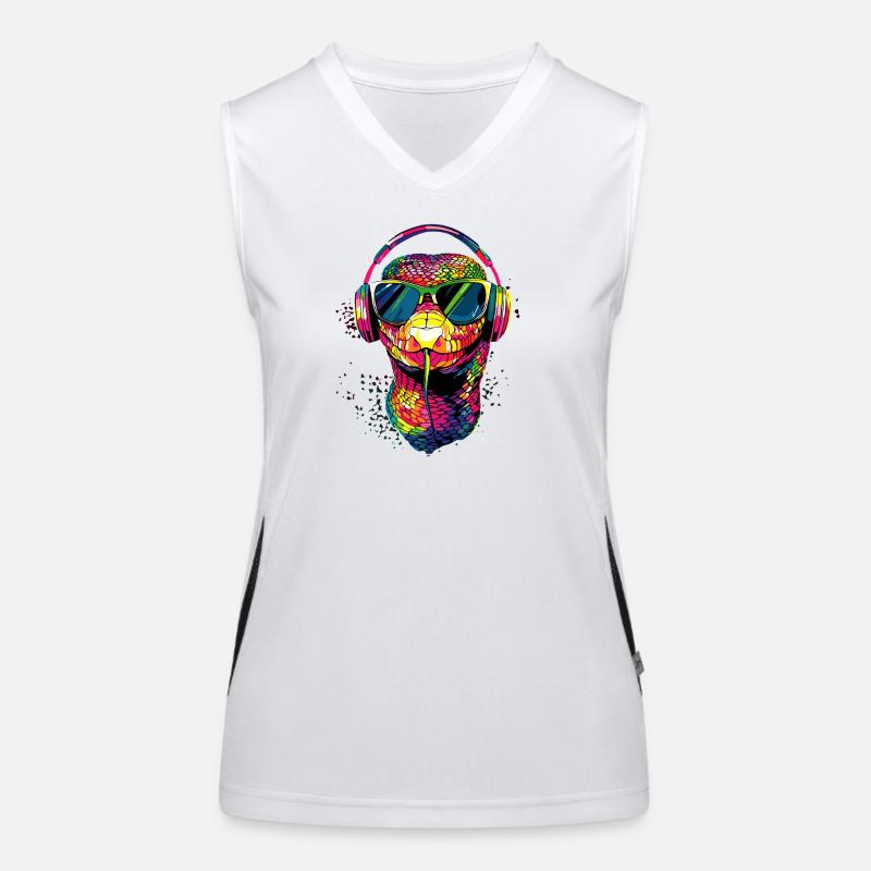 Schlange Python Kobra Klapperschlange Schlangen Funktionelles Kontrast-Tank Top für Frauen