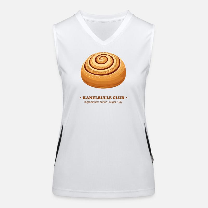 Skate Rolling Cinnamon Bun Design Débardeur respirant contrasté Femme