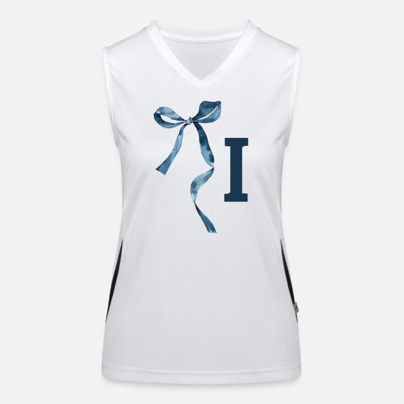 Monogramm i Geschenkidee Funktionelles Kontrast-Tank Top für Frauen