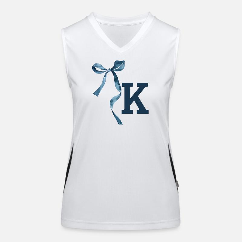 Monogram k Geschenkidee Funktionelles Kontrast-Tank Top für Frauen