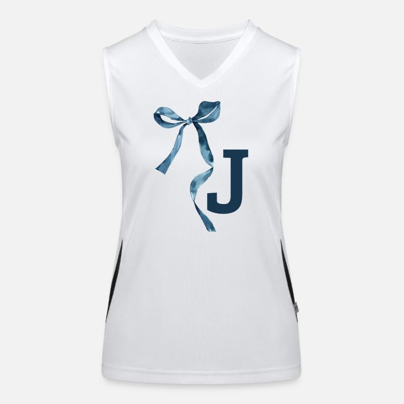 Monogram j Geschenkidee Funktionelles Kontrast-Tank Top für Frauen