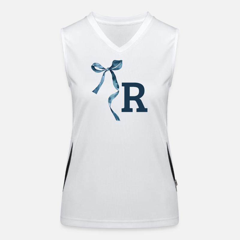Monogramm r Geschenkidee Funktionelles Kontrast-Tank Top für Frauen