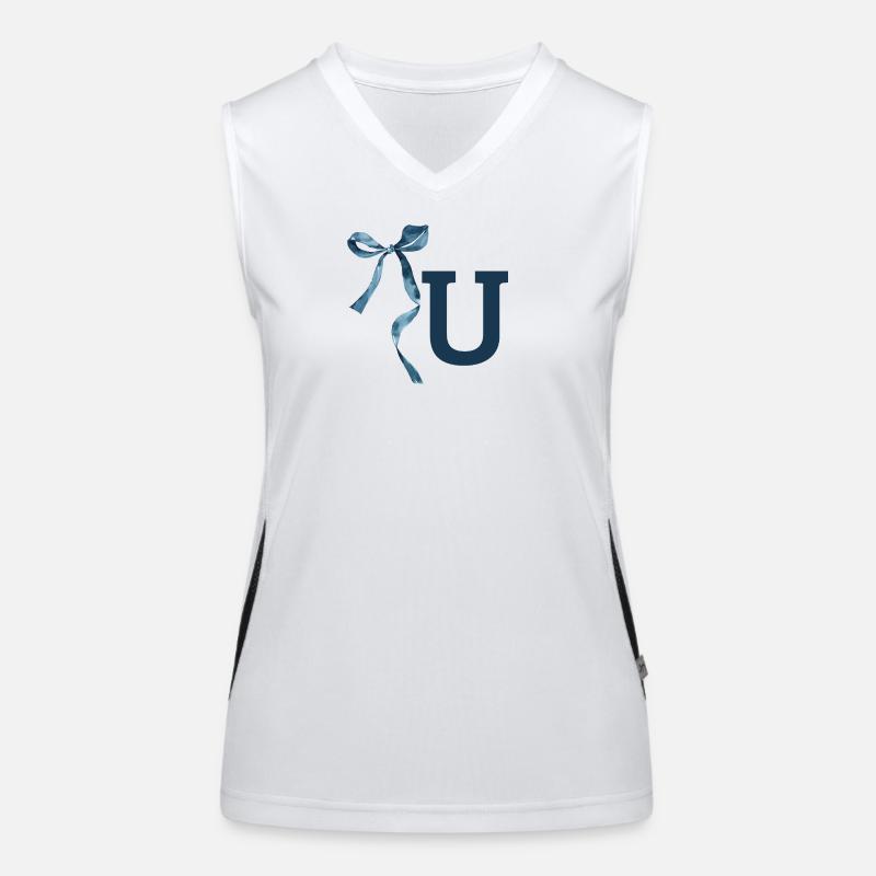 Monogram U Geschenkidee Funktionelles Kontrast-Tank Top für Frauen
