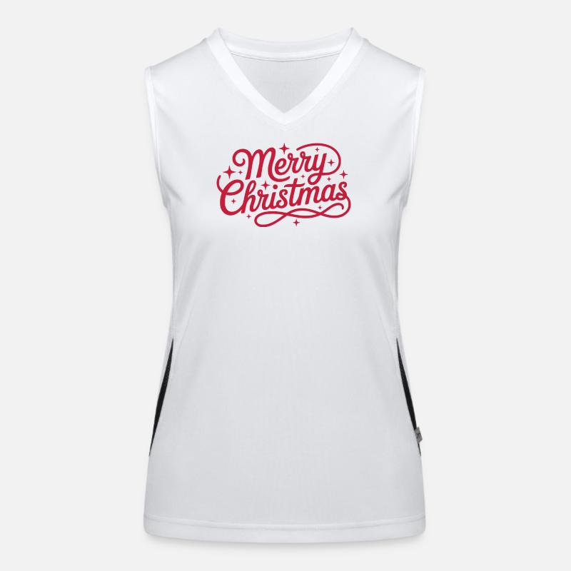 Frohe Weihnachten Funktionelles Kontrast-Tank Top für Frauen