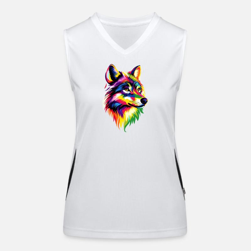 Wolf Love Wolves Wolf Pack Wolfhound Wild Wolf Women's Functional Contrast Tank Top