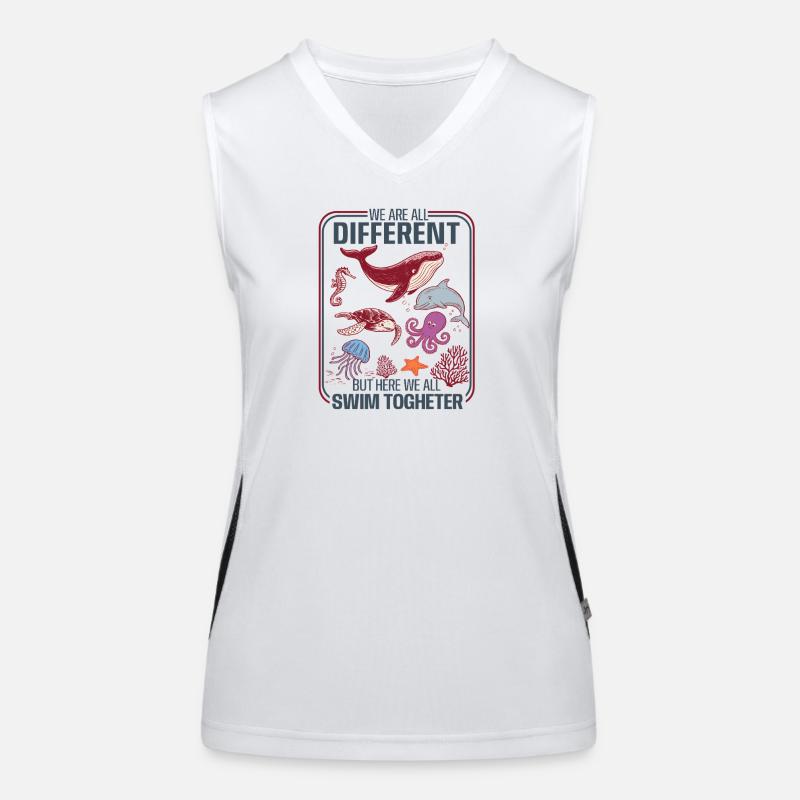 Underwater Diversity Unity Design Women's Functional Contrast Tank Top